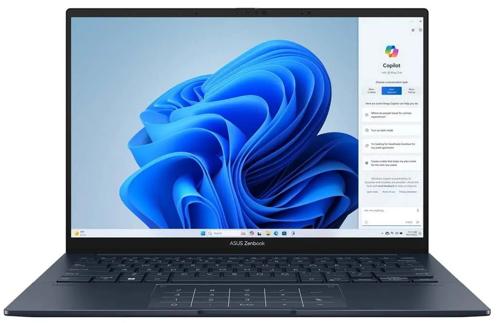 Laptop Asus Zenbook 14 OLED UX3405MA (14"/WUXGA/Core Ultra 7 155H/16GB/1TB/Intel Arc), albastru pe tehnoparc.md Laptop Asus Zenbook 14 OLED UX3405MA (14"/WUXGA/Core Ultra 7 155H/16GB/1TB/Intel Arc), albastru