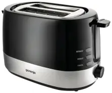 Тостер Gorenje T850BK, черный/серый на tehnoparc.md Тостер Gorenje T850BK, черный/серый