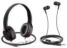 Наушники Hoco W24 Enlighten, черный/красный на tehnoparc.md Наушники Hoco W24 Enlighten, черный/красный