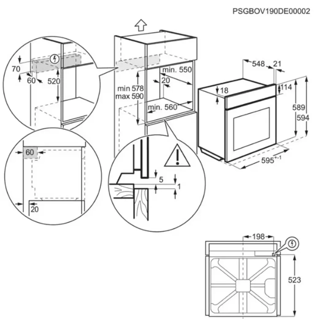 Cuptor electric AEG TU5AB21FSB, negru pe tehnoparc.md Cuptor electric AEG TU5AB21FSB, negru