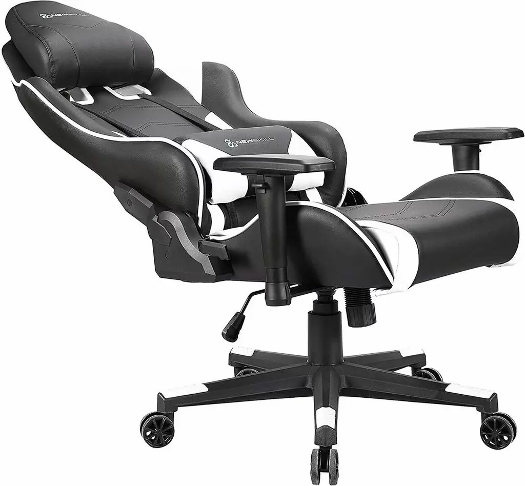 Scaun gaming Newskill Kitsune, negru/alb