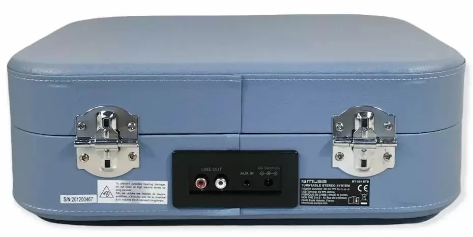 Vinyl Audio System Muse MT-201 BTB, albastru deschis/bej