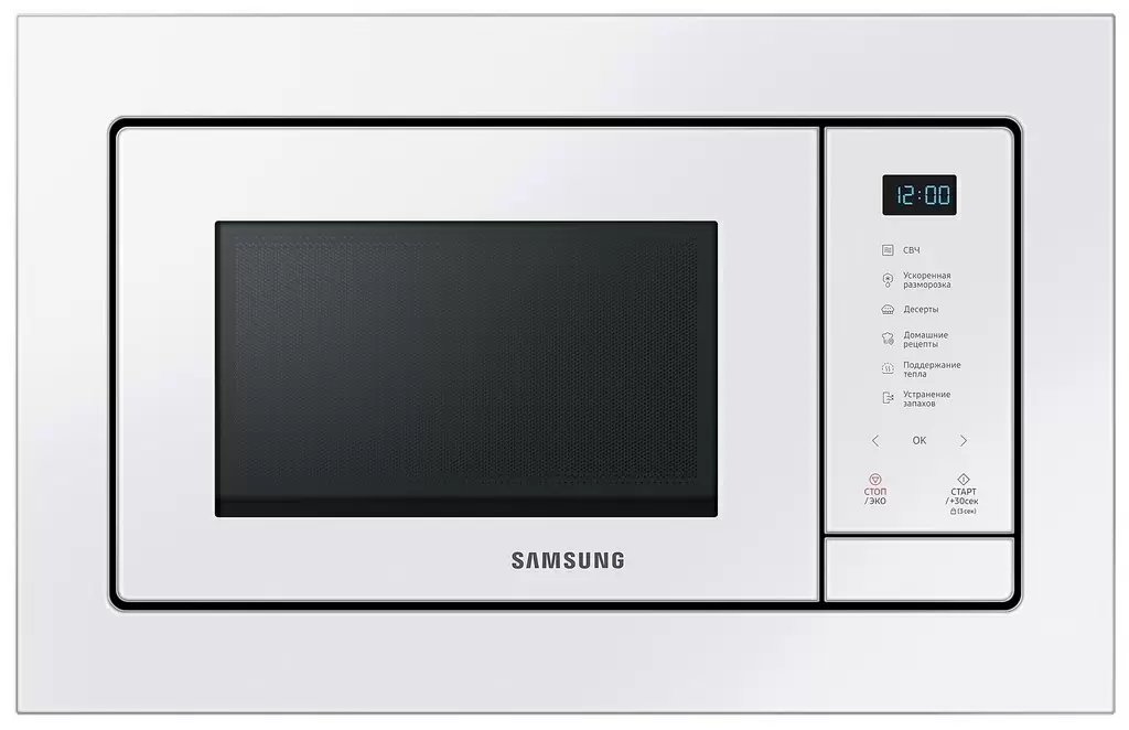 Встраиваемая микроволновая печь Samsung MS23A7118AW/BW, белый