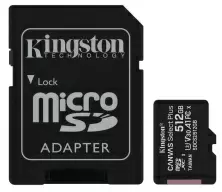 Карта памяти Kingston Canvas Select Plus Class10 A1 UHS-I V30 + SD adapter, 512ГБ