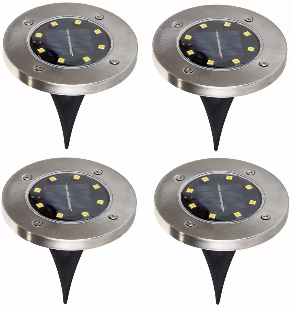 Set lampi LED Saska Garden CC-6112 4buc., argintiu