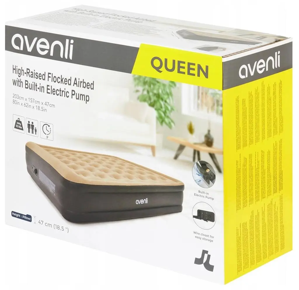 Pat gonflabil Avenli 24042EU, bej/negru