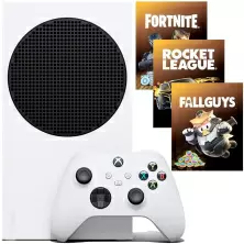 Consolă de jocuri Microsoft Xbox Series S + Fortnite + RocketLeague + FallGuys, alb