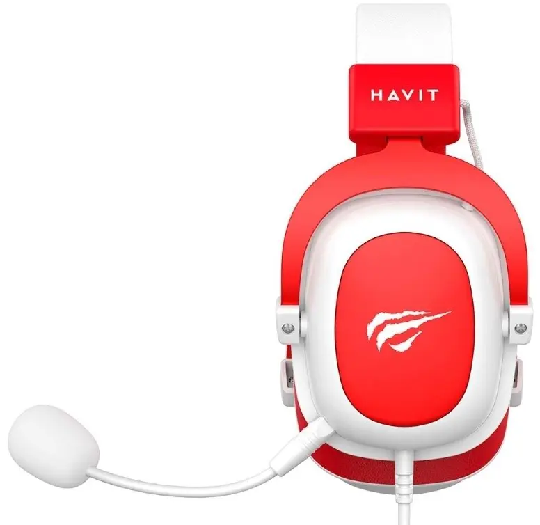 Наушники Havit H2002d, белый/красный