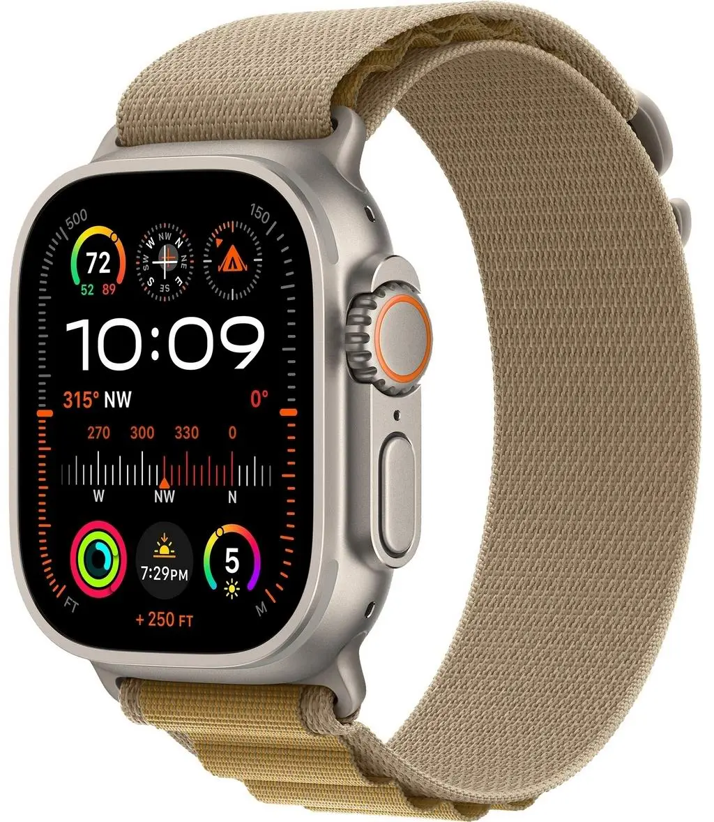 Smartwatch Apple Watch Ultra 2 GPS + Cellular 49mm Natural Titanium Case with Tan Alpine Loop Medium