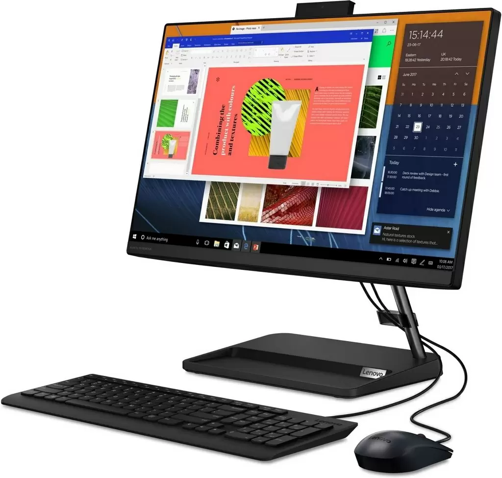 All-in-One Lenovo IdeaCentre 3 24ALC6 (23.8"/FHD/Ryzen 5 5500U/16GB/512GB/AMD Radeon), negru