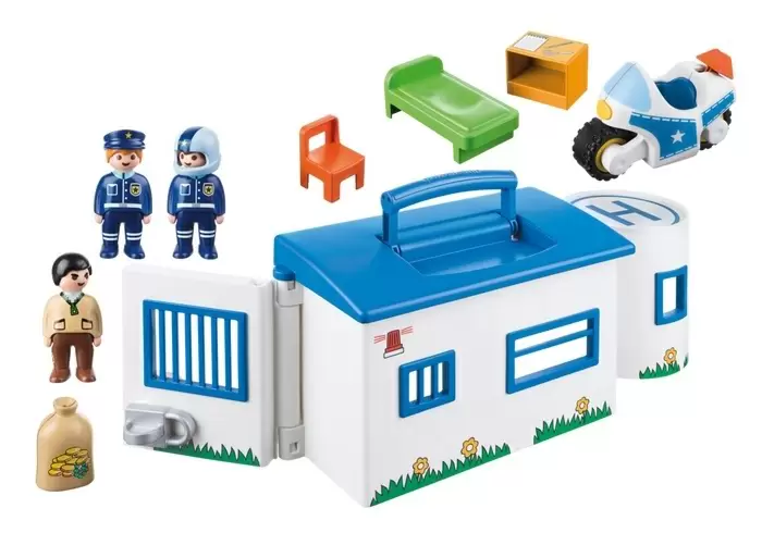 Set jucării Playmobil Take Along Police Station 1.2.3