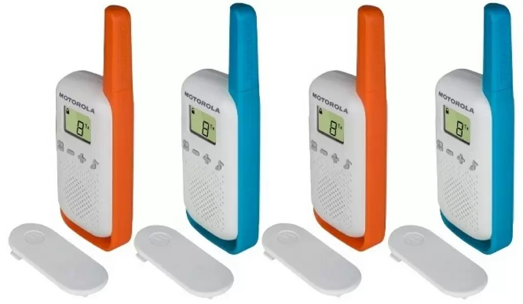 Stație radio portabilă Motorola Talkabout T42 Quad, albastru/portocaliu