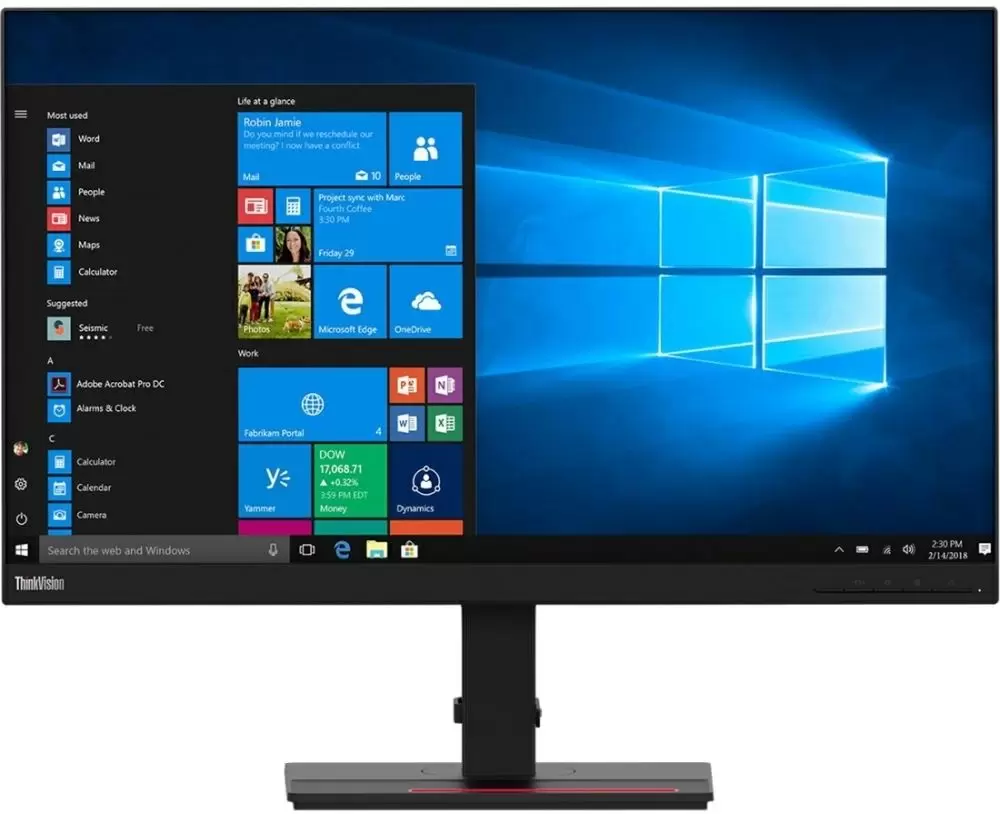 Монитор Lenovo ThinkVision T27q-20, черный