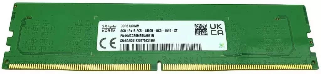 Оперативная память SK Hynix Original 8ГБ DDR5-4800MHz, CL40, 1.1V