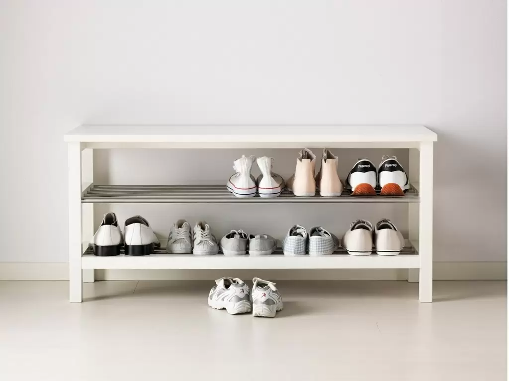 Стеллаж для обуви IKEA Tjusig 108x50см, белый