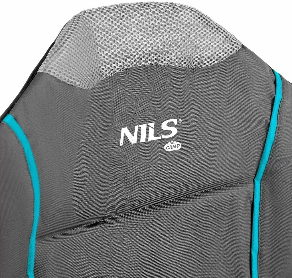 Scaun pliant pentru camping Nils Camp NC3080, gri deschis