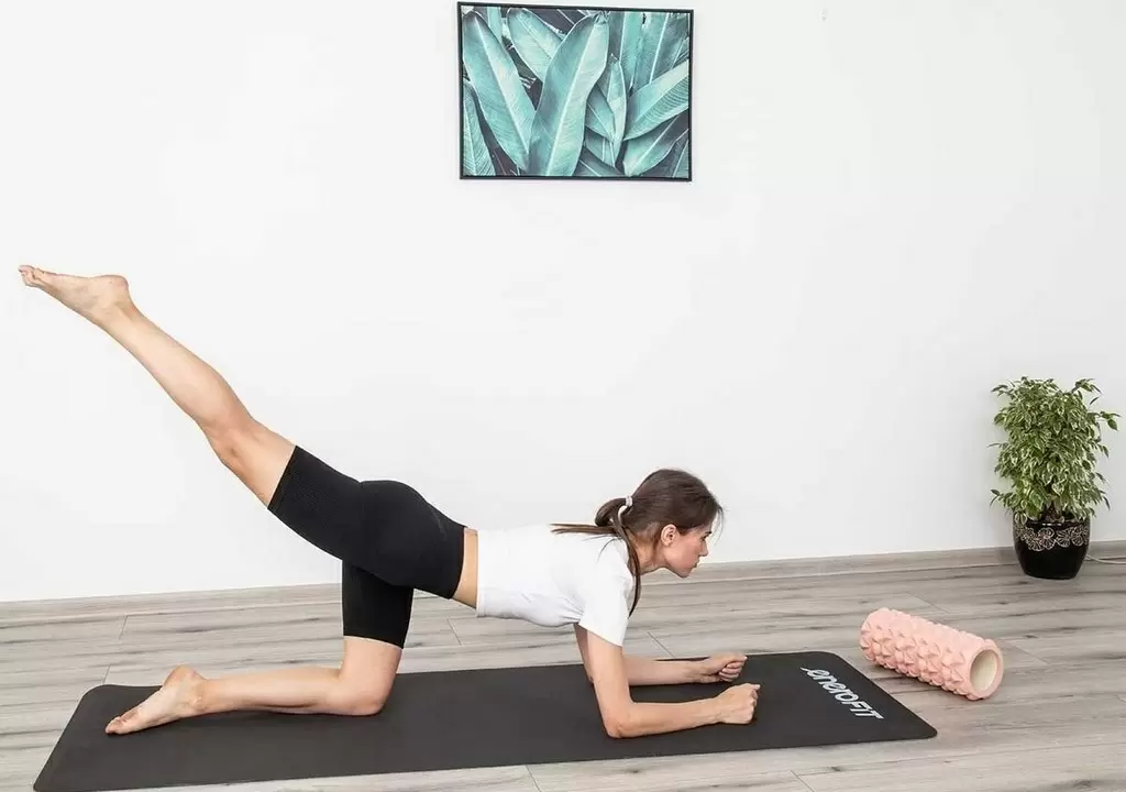 Covoraș pentru yoga Enero Fitness Yoga Mat (10406080), negru/gri