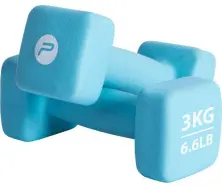 Halteră Pure Neopren Dumbbell Set 2x3kg, albastru deschis