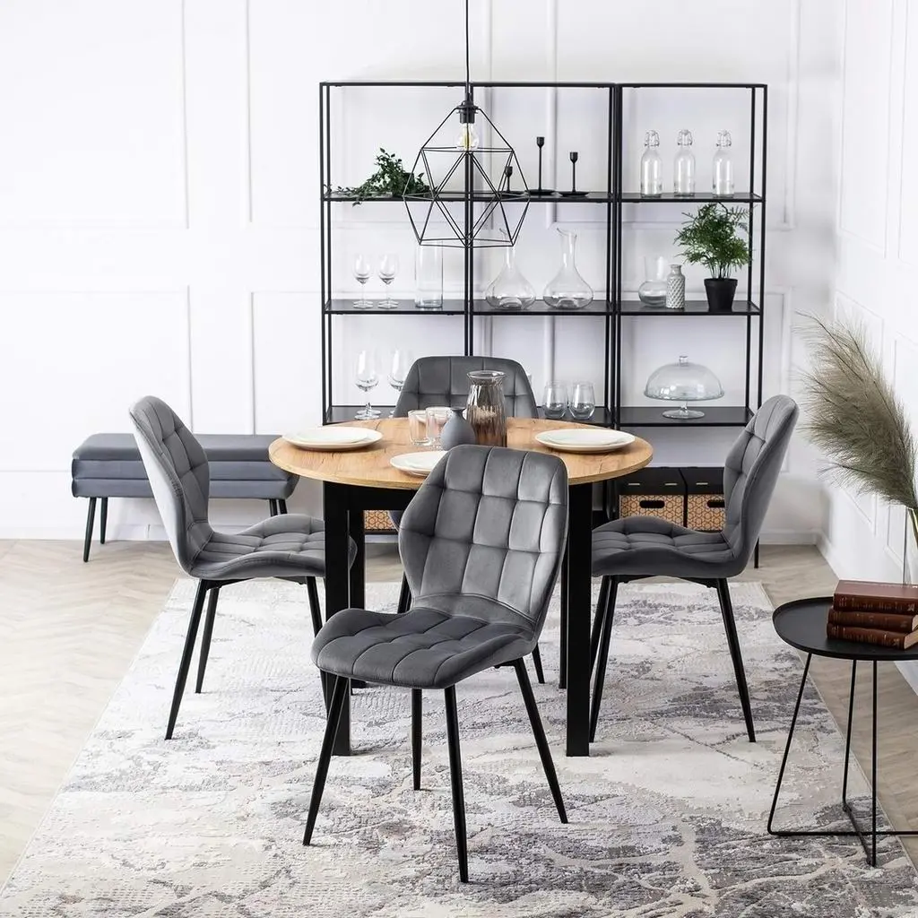 Scaun Mebel Elite Lucky, gri/negru