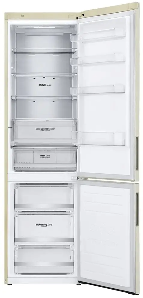 Холодильник LG GA-B509CETL, бежевый