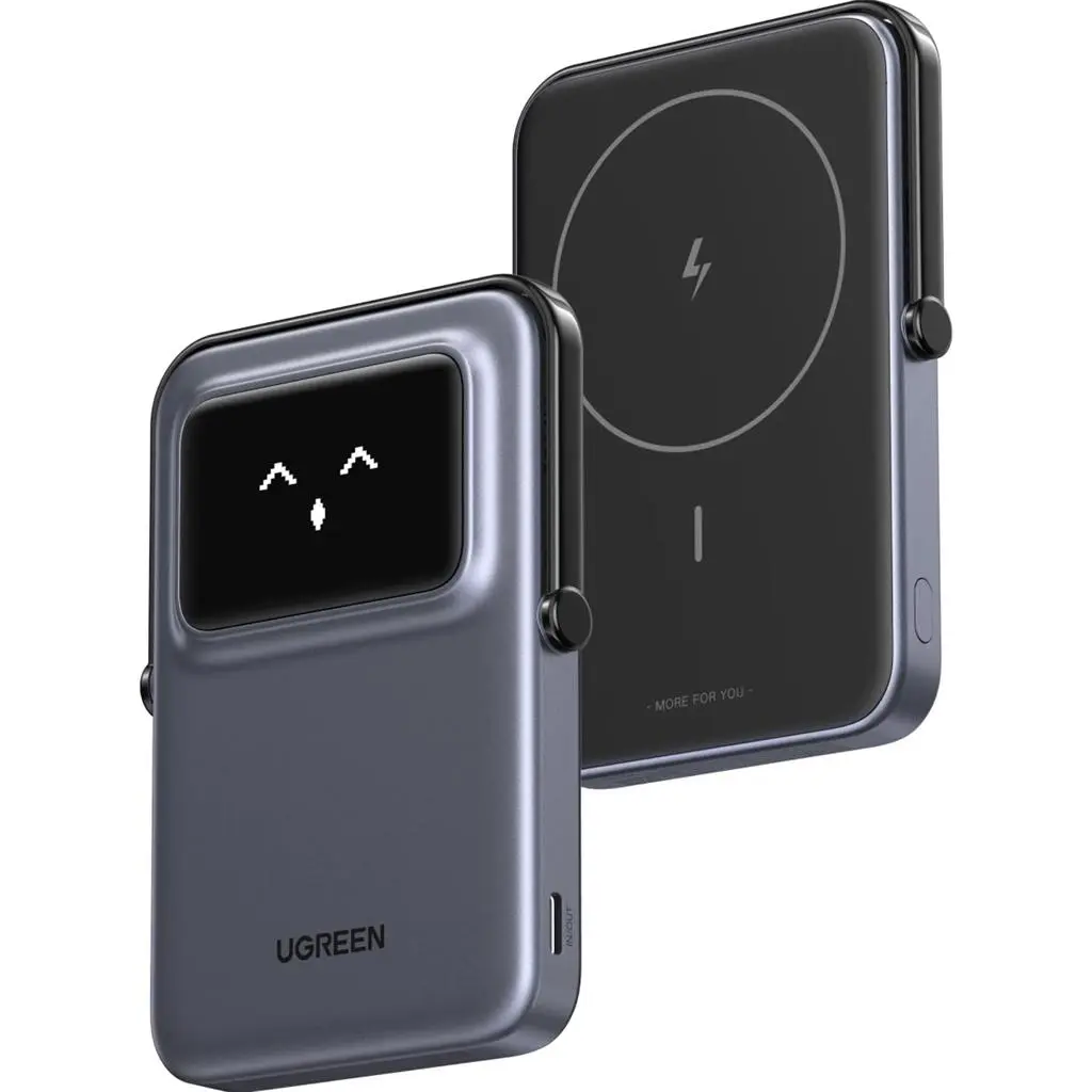 Внешний аккумулятор Ugreen Uno Series with Kickstand 5000mAh, серый на tehnoparc.md Внешний аккумулятор Ugreen Uno Series with Kickstand 5000mAh, серый
