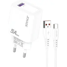 Încărcător Jokade JB141 with USB to Type-C, alb pe tehnoparc.md Încărcător Jokade JB141 with USB to Type-C, alb