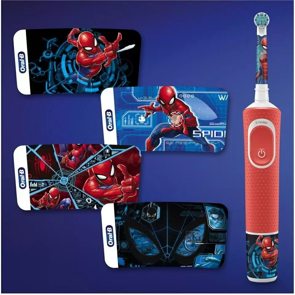 Электрическая зубная щетка Braun Vitality Kids Spiderman, красный