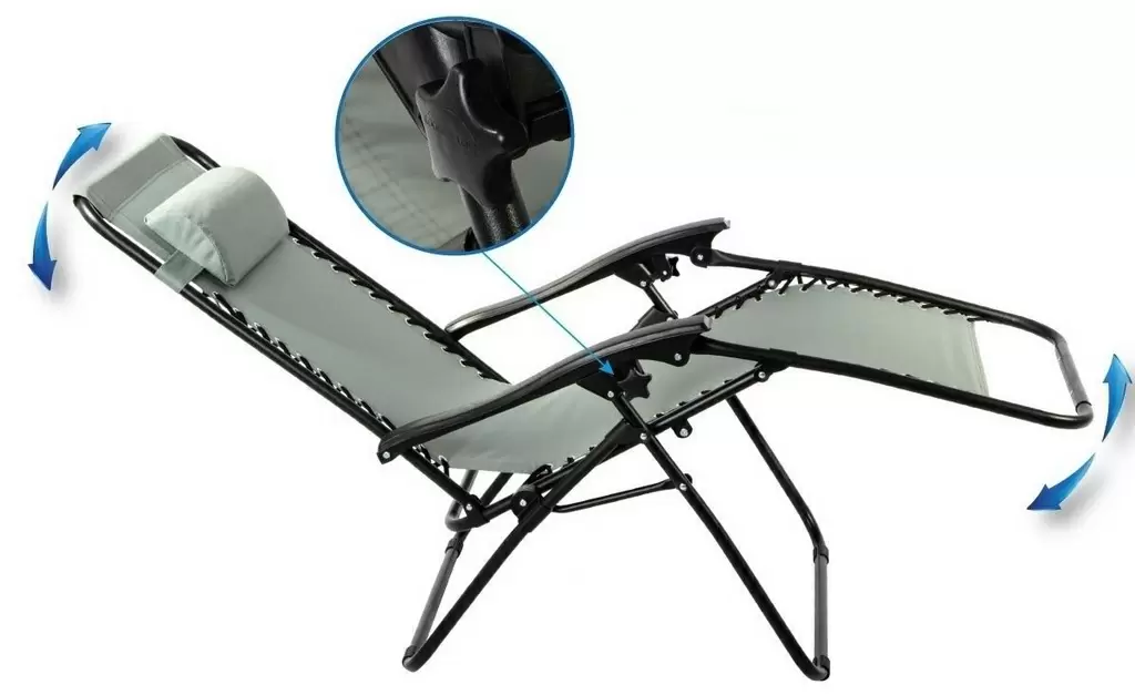 Scaun pliant pentru camping Royokamp Garden Chair, gri