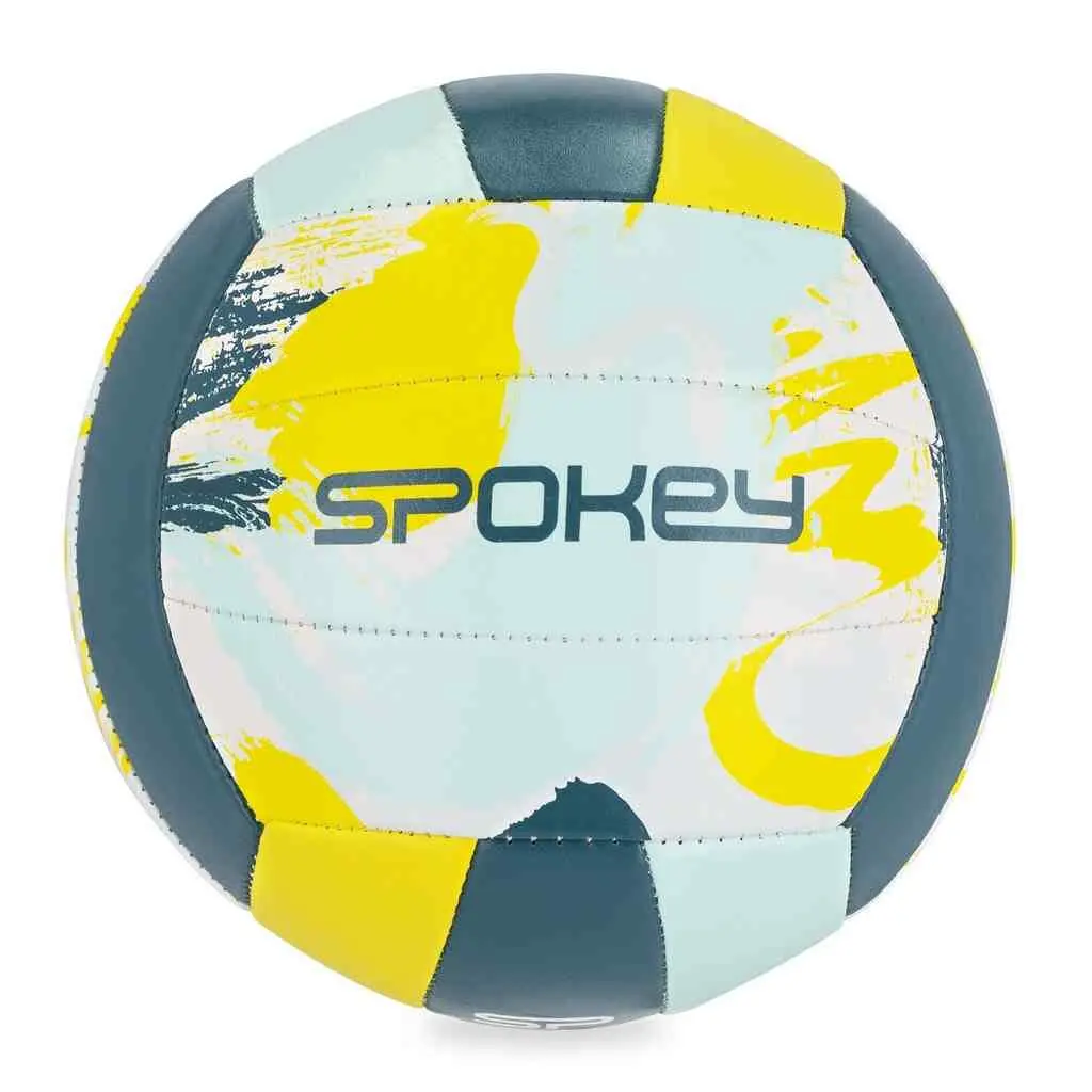Minge de volei Spokey Setter, alb/galben/verde