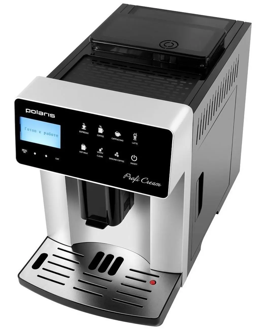 Кофемашина Polaris PACM 2055AC, черный/серебристый