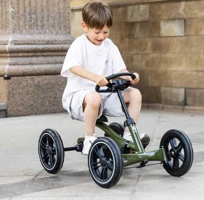 Kart cu pedale Qplay Gokart Haki, verde