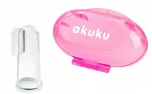 Degetar din silicon pentru masajul gingiilor Akuku A0265, roz