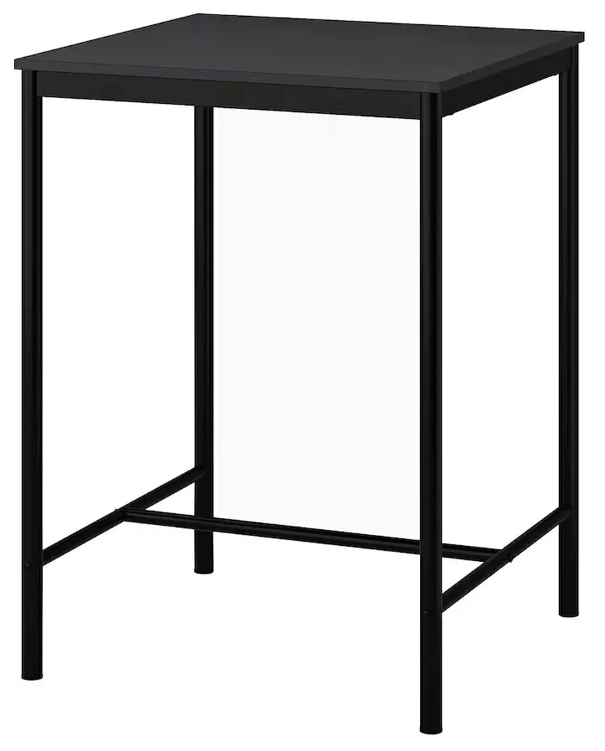 Обеденный набор IKEA Sandsberg/Stig 2 барных стула 67x67см, черный/черный