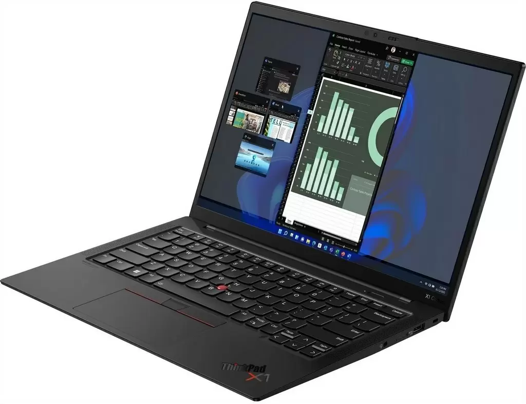 Laptop Lenovo ThinkPad X1 Carbon Gen 10 (14"/2.8K/Core i7-1270P/32GB/1TB/Intel Iris Xe/W11), negru