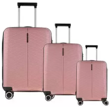 Комплект чемоданов CCS 5224 Set, коричневый
