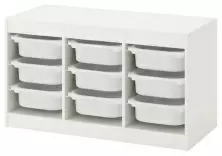 Стеллаж с контейнерами для игрушек IKEA Trofast 99x44x56см, белый