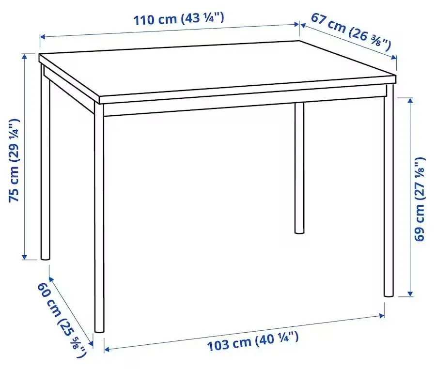 Masă IKEA Sandsberg 110x67cm, negru