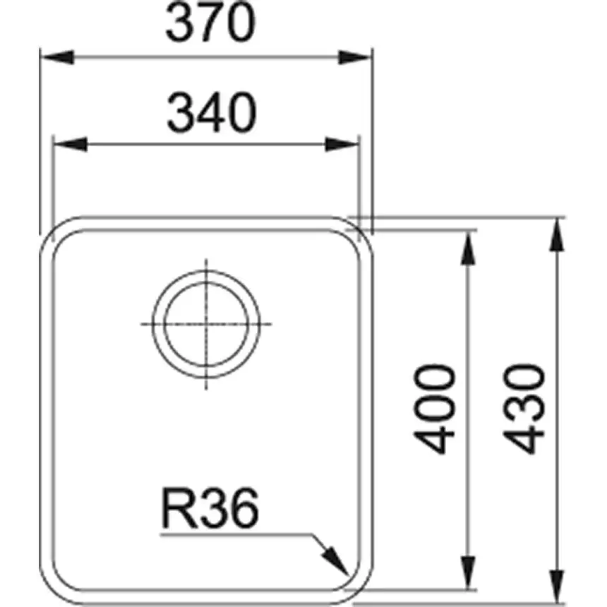 Chiuvetă de bucătărie Franke Aton ANX 110-34, inox