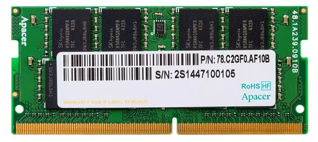 Memorie SO-DIMM Apacer 4GB DDR4-2400MHz, CL17, 1.2V