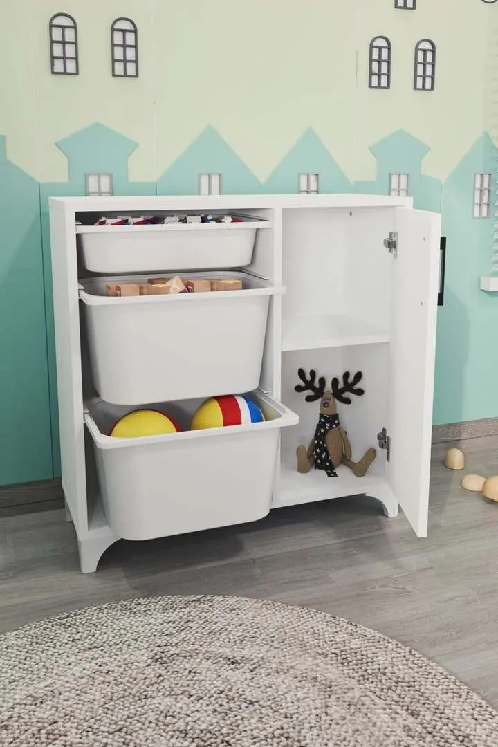 Container pentru jucării Fabulous 1D3S, alb