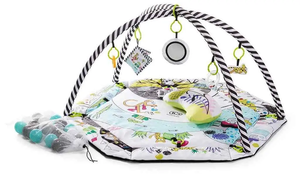 Игровой коврик KinderKraft SmartPlay, белый/черный