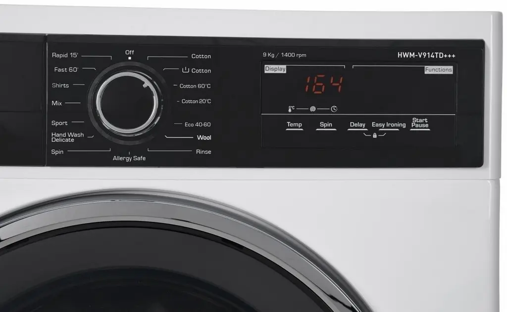 Maşină de spălat rufe Heinner HWM-V914TD+++, alb