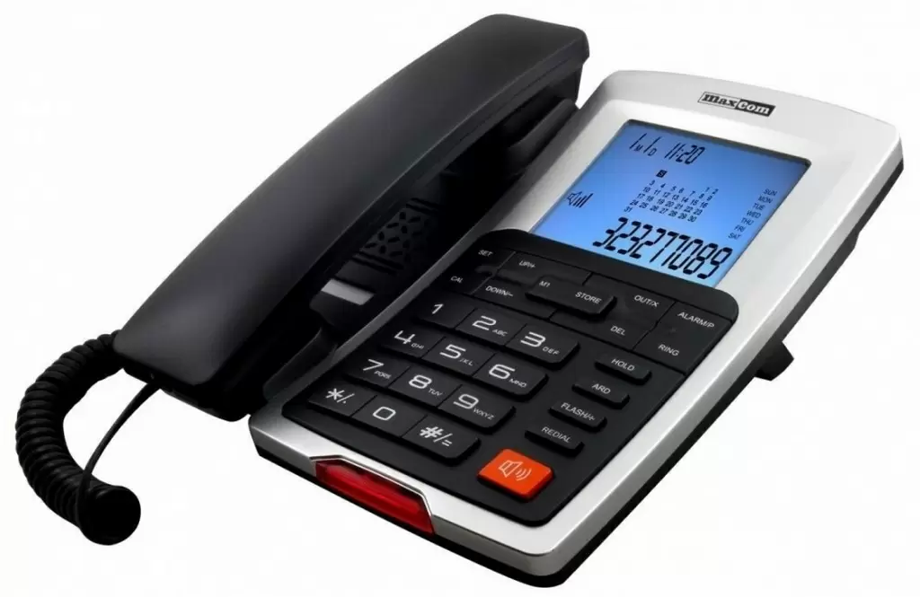 Telefon cu fir Maxcom KXT709, grafit/argintiu