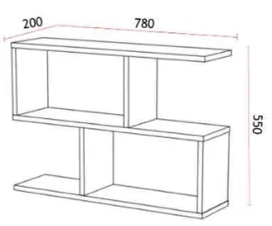 Полка Fabrik Home Small 9 78x20x55cm, белый ясень