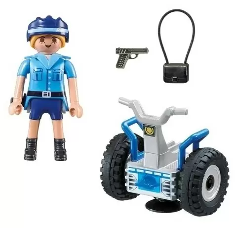 Set jucării Playmobil Policewoman with Balance Racer