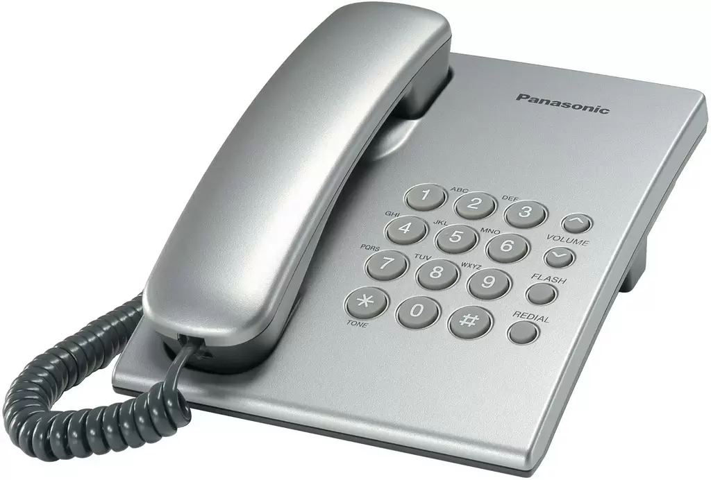 Проводной телефон Panasonic KX-TS2350UAS, серебристый