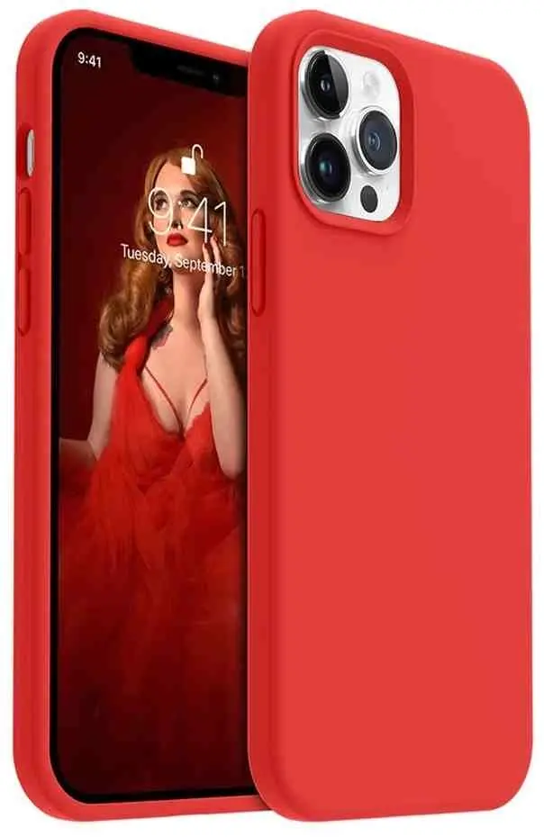 Husă de protecție Helmet Case Liquid Silicone iPhone 12 Pro (HMT-CLSIP12PRD), roșu