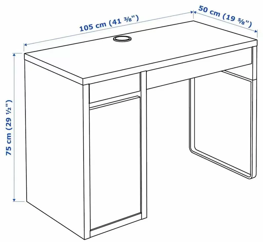 Детский письменный стол IKEA Micke 105x50, белый