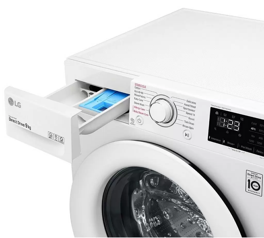 Maşină de spălat rufe LG F4WV309S3E, alb