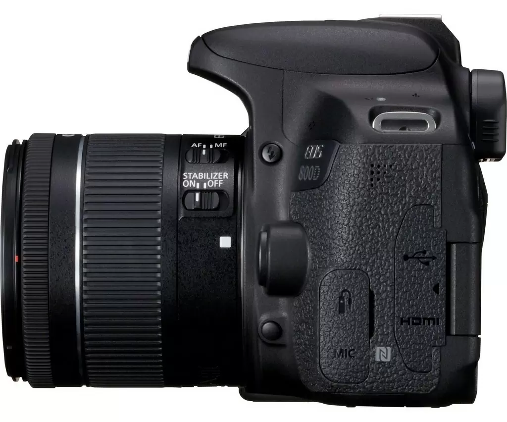 Aparat foto Canon EOS 800D + EF-S 18-55mm f/3.5-5.6 IS STM Kit, negru